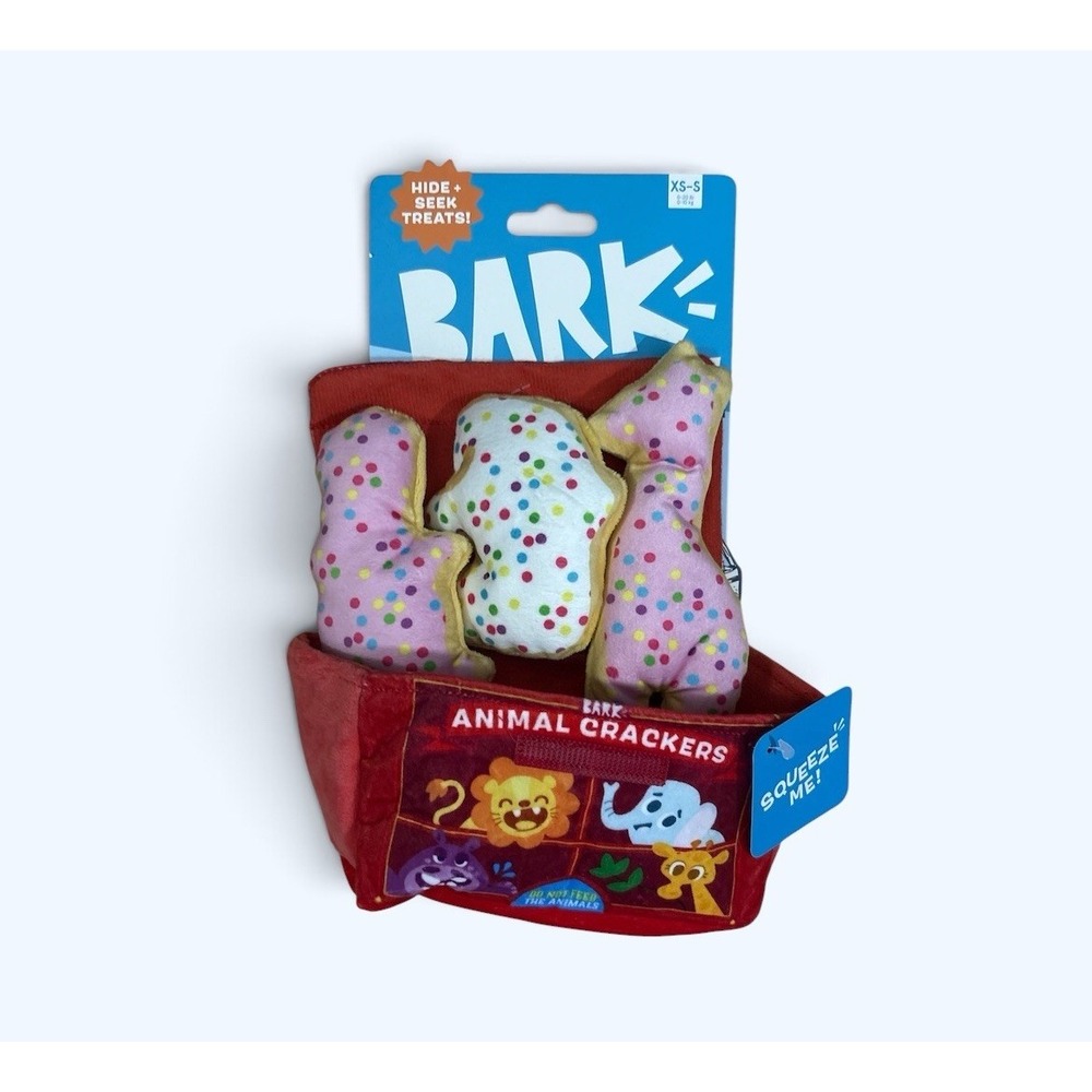 BarkBox Animal Squeakers 4-in-1 Interactive Plush Dog Toy